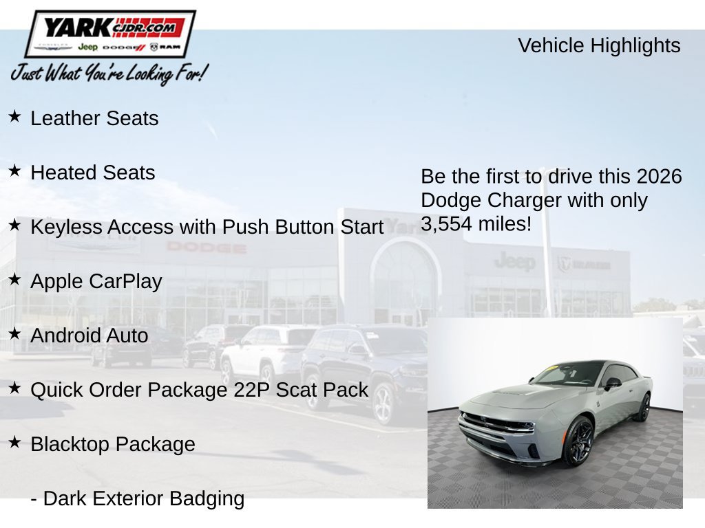 Certified 2026 Dodge Charger Scat Pack w/ Blacktop Package AWD/4WD image 13