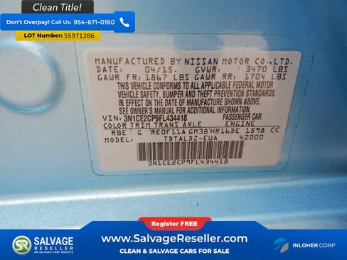 Used 2015 Nissan Versa Note SV FWD image 16