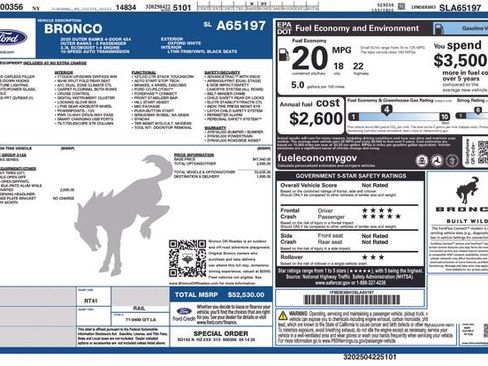 Certified 2025 Ford Bronco Outer Banks AWD/4WD image 3