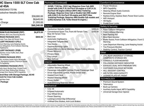 Used 2019 GMC Sierra 1500 SLT w/ SLT Premium Plus Package AWD/4WD image 30