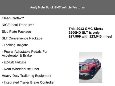 Used 2013 GMC Sierra 2500 SLT w/ SLT Convenience Package AWD/4WD image 4