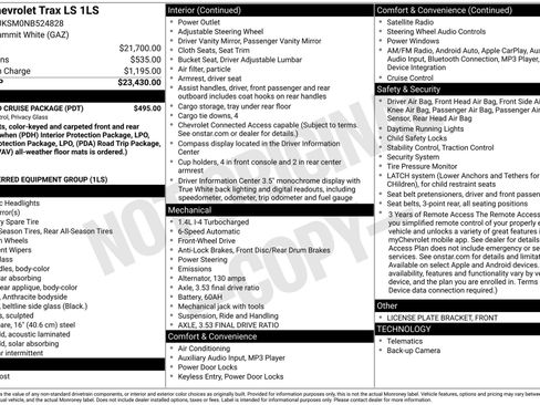 Used 2022 Chevrolet Trax LS w/ Tint and Cruise Package image 30