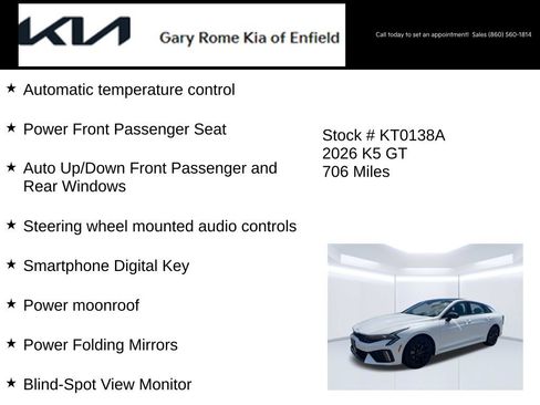 Certified 2026 Kia K5 GT w/ GT1 Package FWD image 26