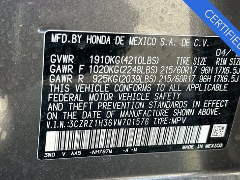 Certified 2027 Honda HR-V LX image 33