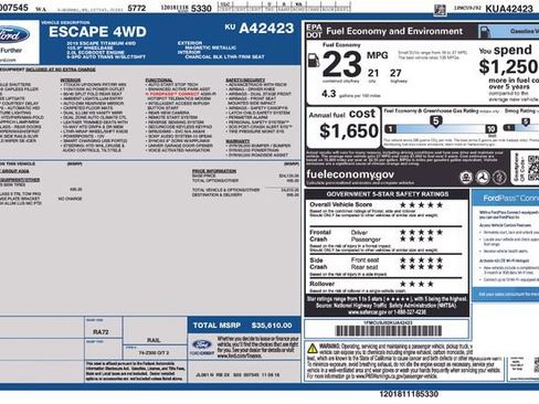 Used 2019 Ford Escape Titanium w/ U9j03 - Titanium Tow Package image 25