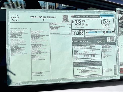 New 2026 Nissan Sentra S image 9