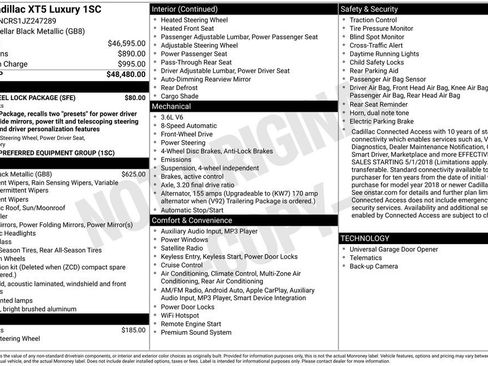 Used 2018 Cadillac XT5 Luxury w/ LPO, Wheel Lock Package image 4