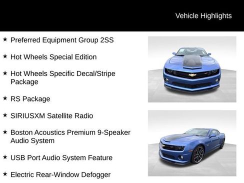 Used 2013 Chevrolet Camaro SS w/ Hot Wheels Special Edition RWD image 13