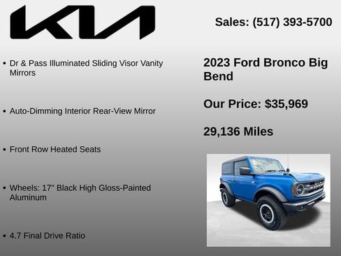 Used 2023 Ford Bronco Big Bend w/ Sasquatch Package AWD/4WD image 22