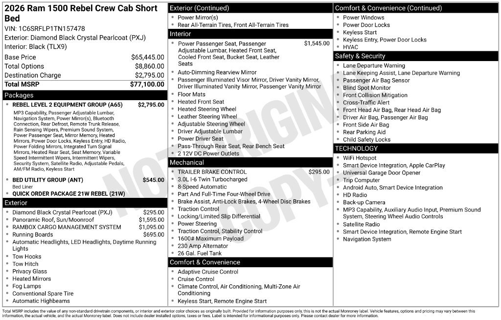 Used 2026 RAM 1500 Rebel w/ Rebel Level 2 Equipment Group AWD/4WD image 10