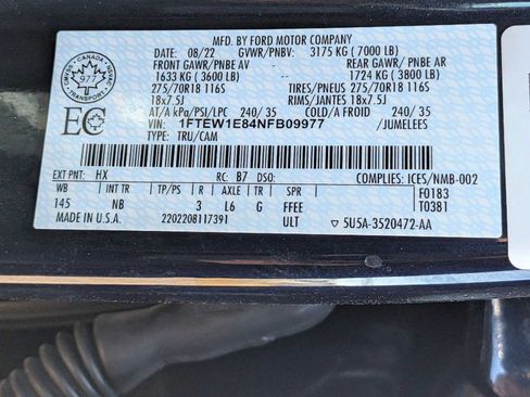 Certified 2022 Ford F150 Tremor w/ Equipment Group 402A High AWD/4WD image 29
