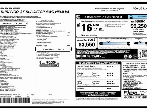 New 2026 Dodge Durango GT w/ Blacktop Package image 2