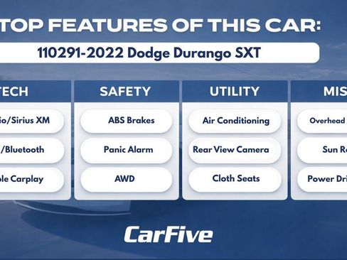 Used 2022 Dodge Durango SXT w/ Blacktop Package AWD/4WD image 33