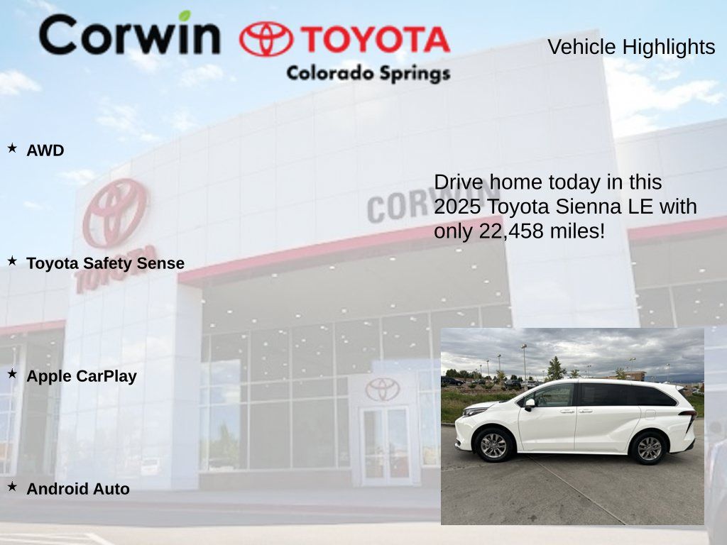 Used 2025 Toyota Sienna LE AWD/4WD image 6