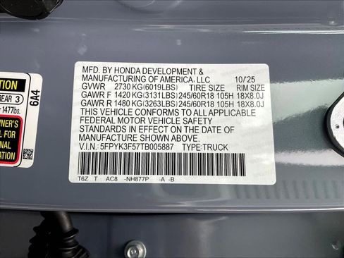 New 2026 Honda Ridgeline RTL image 17