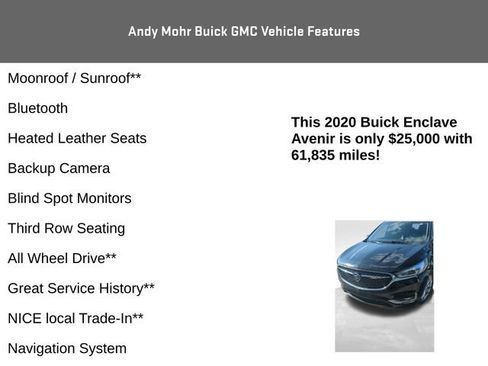 Used 2020 Buick Enclave Avenir w/ Avenir Technology Package AWD/4WD image 4
