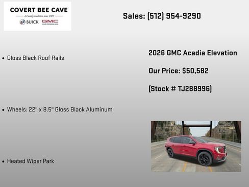 New 2026 GMC Acadia Elevation w/ Black Edition FWD image 18