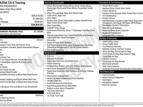 Used 2016 MAZDA CX-5 Touring w/ Bose/Moonroof Package image 29