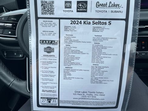 Used 2024 Kia Seltos S AWD/4WD image 27