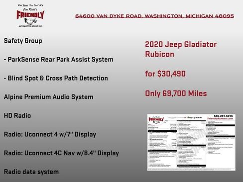 Used 2020 Jeep Gladiator Rubicon AWD/4WD image 6