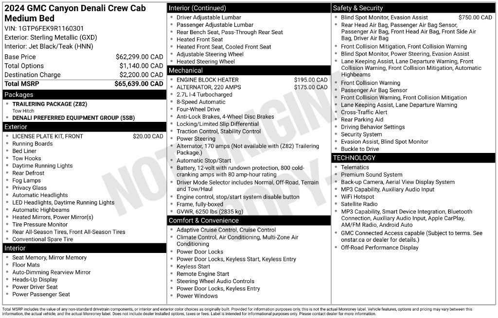 Used 2024 GMC Canyon Denali AWD/4WD image 2