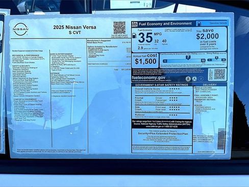 New 2025 Nissan Versa S image 12