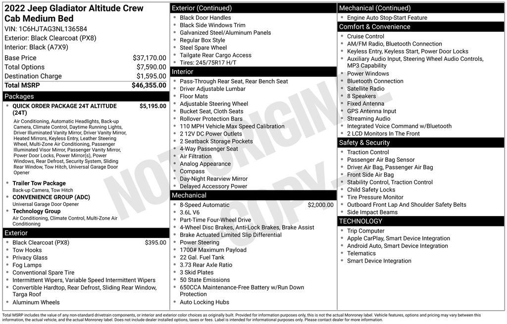 Used 2022 Jeep Gladiator Sport AWD/4WD image 33