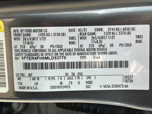 Used 2021 Ford Ranger XLT w/ Equipment Group 302A High AWD/4WD image 33