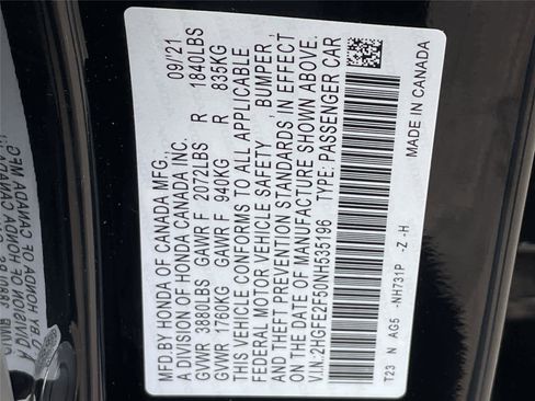 Used 2022 Honda Civic Sport image 31