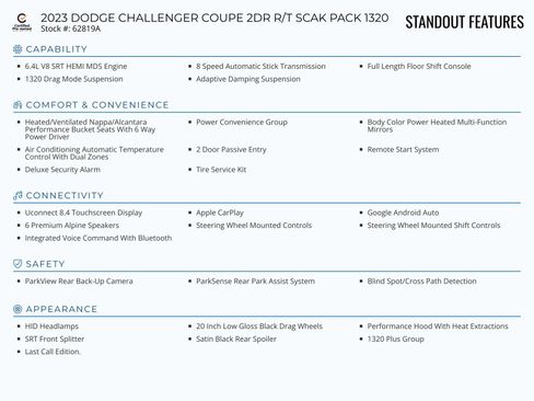 Certified 2023 Dodge Challenger R/T Scat Pack w/ 1320 Plus Group image 2