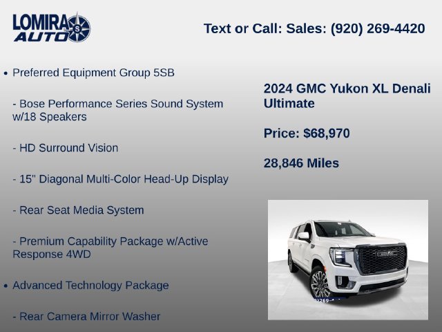 Used 2024 GMC Yukon XL Denali Ultimate AWD/4WD image 33