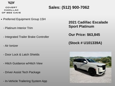 Used 2021 Cadillac Escalade Sport Platinum AWD/4WD image 12