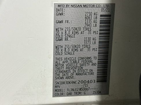 Used 2022 Nissan Pathfinder Platinum w/ Cargo Package AWD/4WD image 33