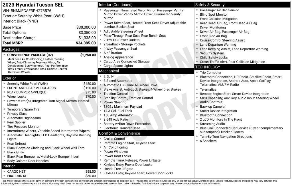 Used 2023 Hyundai Tucson SEL w/ Convenience Package AWD/4WD image 18