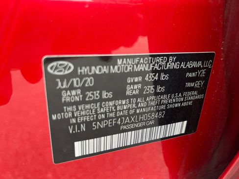 Used 2020 Hyundai Sonata SEL w/ Premium + Sunroof Package FWD image 30