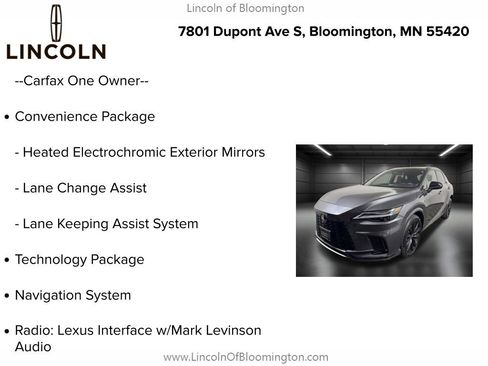 Used 2024 Lexus RX 500h F Sport AWD/4WD image 4