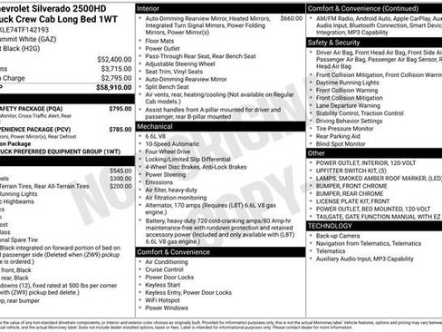 New 2026 Chevrolet Silverado 2500 W/T w/ WT/CX Safety Package image 29