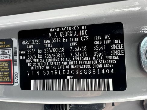 Certified 2025 Kia Sorento S AWD/4WD image 17