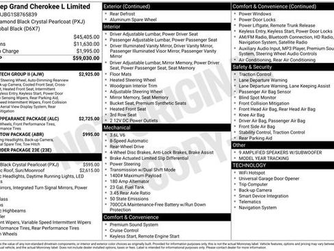 New 2025 Jeep Grand Cherokee L Limited w/ Luxury Tech Group II image 8