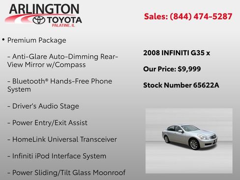 Used 2008 INFINITI G35 x Sedan w/ Premium Pkg AWD/4WD image 2