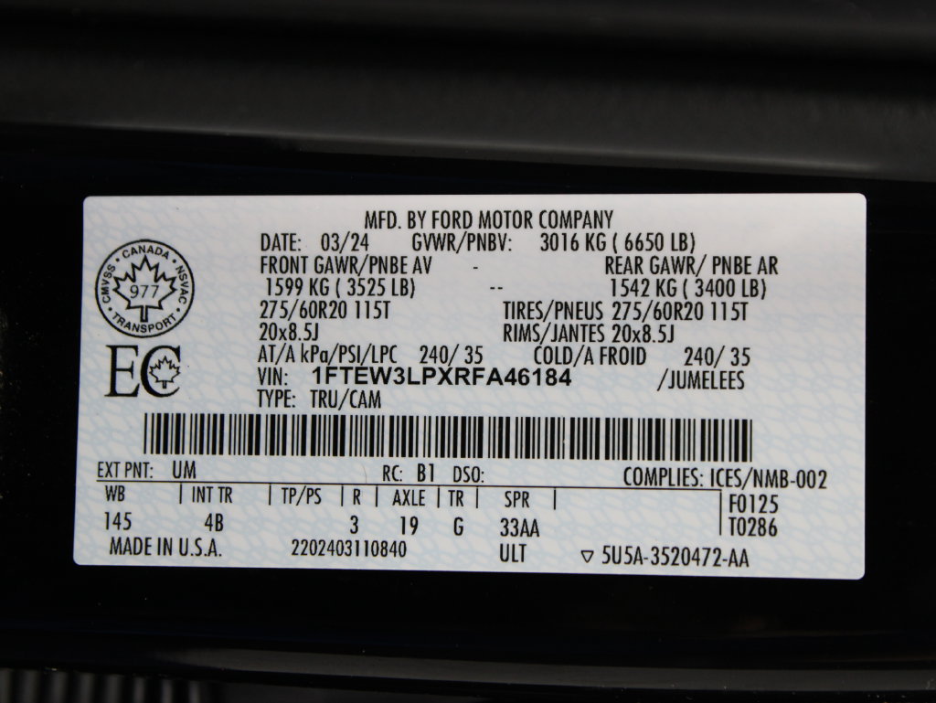 Used 2024 Ford F150 XLT w/ Equipment Group 303A High AWD/4WD image 81