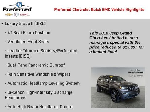 Used 2018 Jeep Grand Cherokee Limited w/ Luxury Group II AWD/4WD image 2