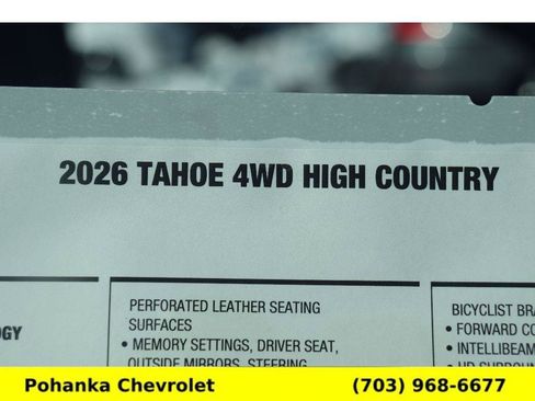 New 2026 Chevrolet Tahoe High Country w/ LPO, Illumination Package image 33