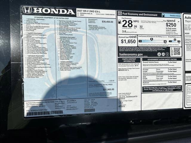 New 2027 Honda HR-V EX-L image 24