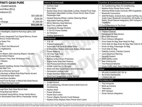 Certified 2024 INFINITI QX60 Pure AWD/4WD image 28