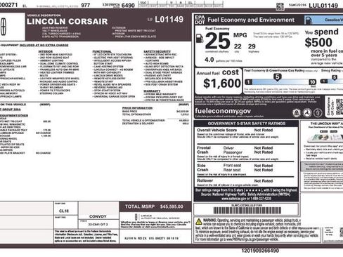 Used 2020 Lincoln Corsair Reserve w/ Elements Package FWD image 10