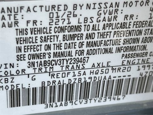 New 2026 Nissan Sentra SV image 15