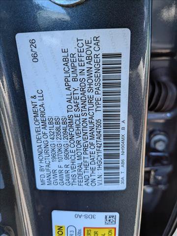 New 2026 Honda Accord SE image 18