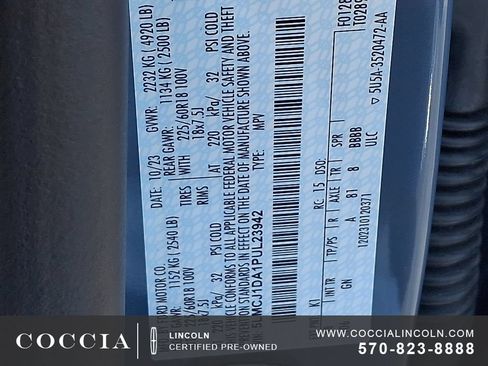 Certified 2023 Lincoln Corsair AWD w/ Equipment Group 101A image 26