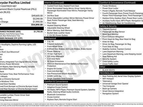 New 2026 Chrysler Pacifica Limited w/ S Appearance Package image 27